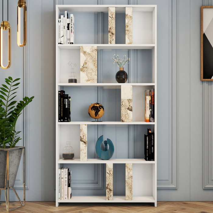 Hanah Home Estantería Lima - White Marble Blanco Hanah Home Estantería Lima - White Marble Blanco